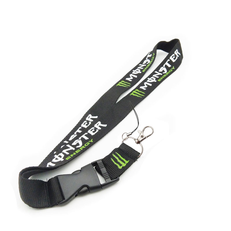 Dây Đeo Điện Thoại / Thẻ ID Chống Thất Lạc In Chữ Monster-Energy Kèm Nút Nhựa Tháo Gỡ Nhanh