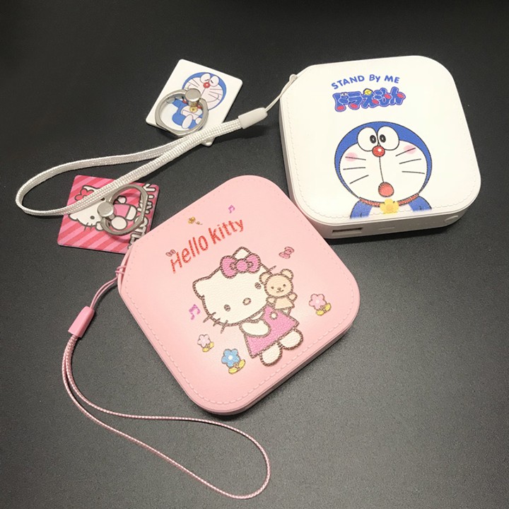 🎀UY TÍN SỐ 1🎀 Sạc Dự Phòng Cute - Doremon - Hello Kitty (Kèm Dây Đeo) SẠC NHANH TIỆN LỢI