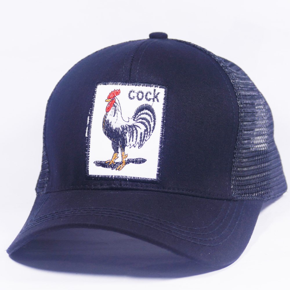 Nón kết lưới thêu hình con gà COOK cao cấp, khóa nhựa - Kiểu dáng thời trang cá tính thích hợp cho mọi người