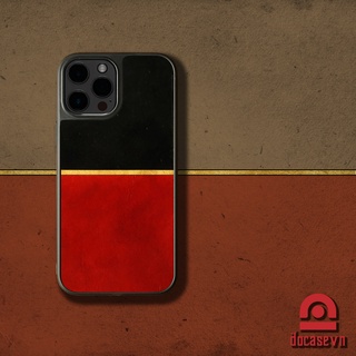 Ốp da Đỏ Case - Mẫu The Line Đỏ - Đen - Ốp iphone/samsung - Docase.vn