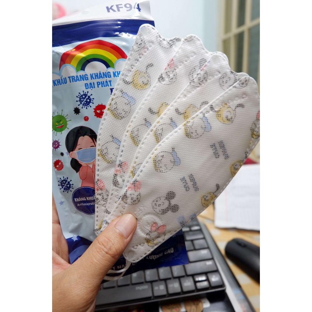 1 THÙNG 300 CÁI Khẩu trang trẻ em KIDS 4D KF94 TC Hàn Quốc AN TOÀN, KHÁNG KHUẨN