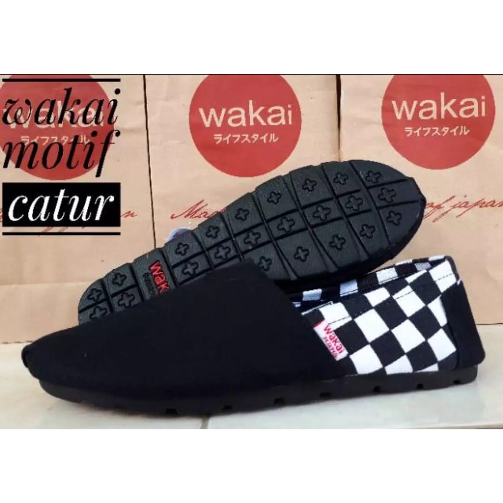 Giày cờ Wakai màu đen size 36-43 cho nam