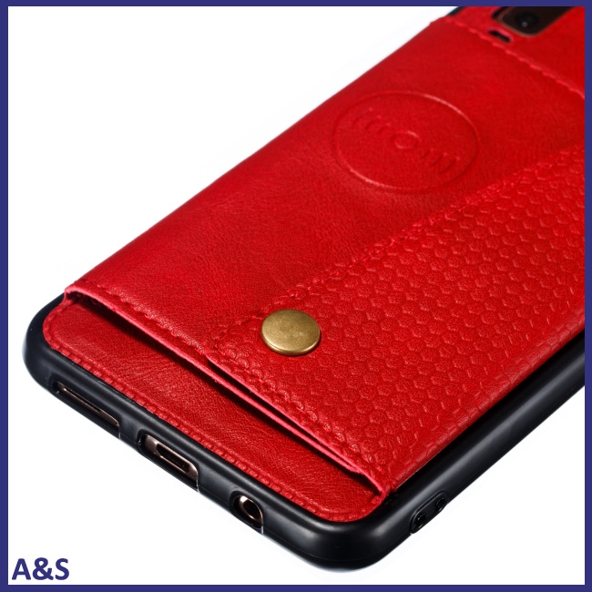 Ốp điện thoại 2 khóa bấm có ngăn đựng thẻ chống sốc/trượt cho Samsung A750 A7 2018