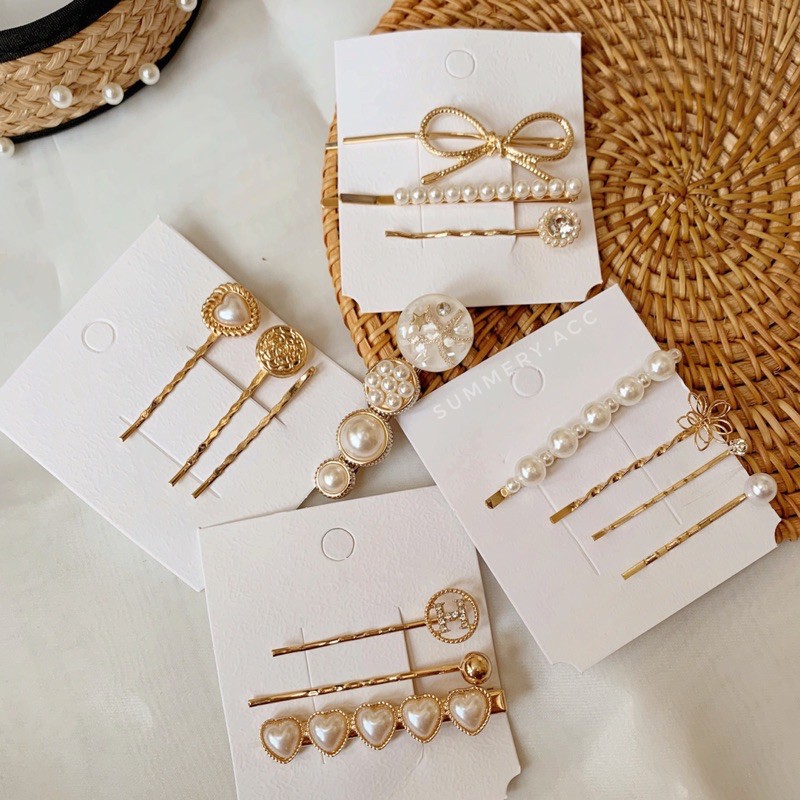 Set kẹp tóc cặp tóc SUMMERY Hàn Quốc đi biển đi du lịch đi chơi