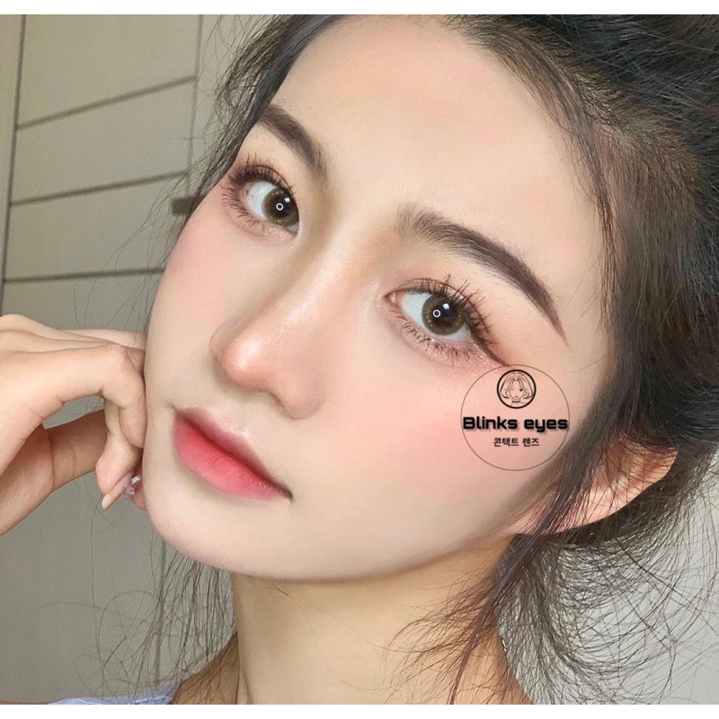 [ NEW ] Kính áp tròng Blingbling brown - lens ( 0-8 độ ) - kính áp tròng Hàn quốc