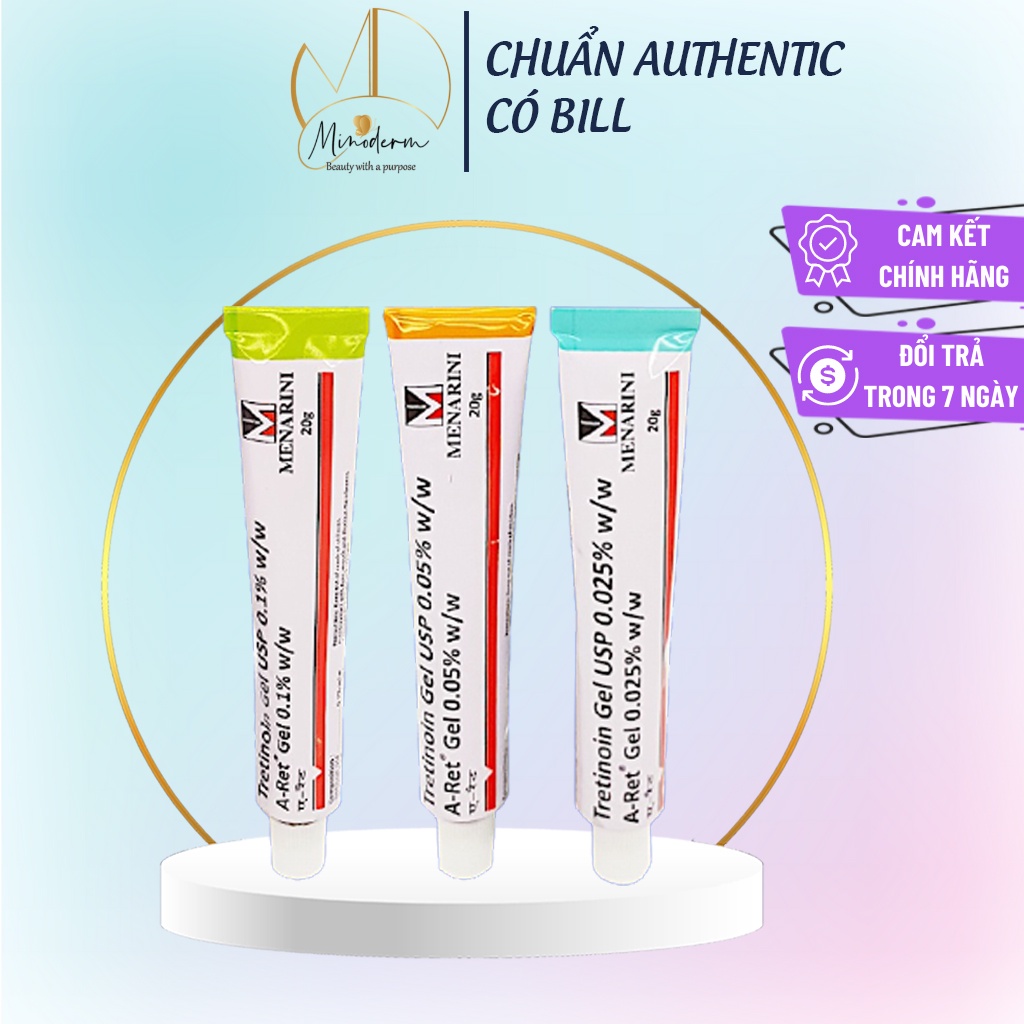 Tretinoin Aret - Tretinoin Gel USP A-ret Giảm mụn, mờ thâm nám, chống lão hóa