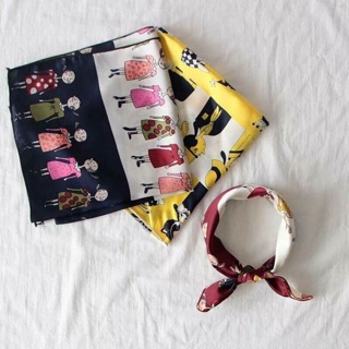 Set 3 Khăn lụa vuông dễ mix siêu xinh