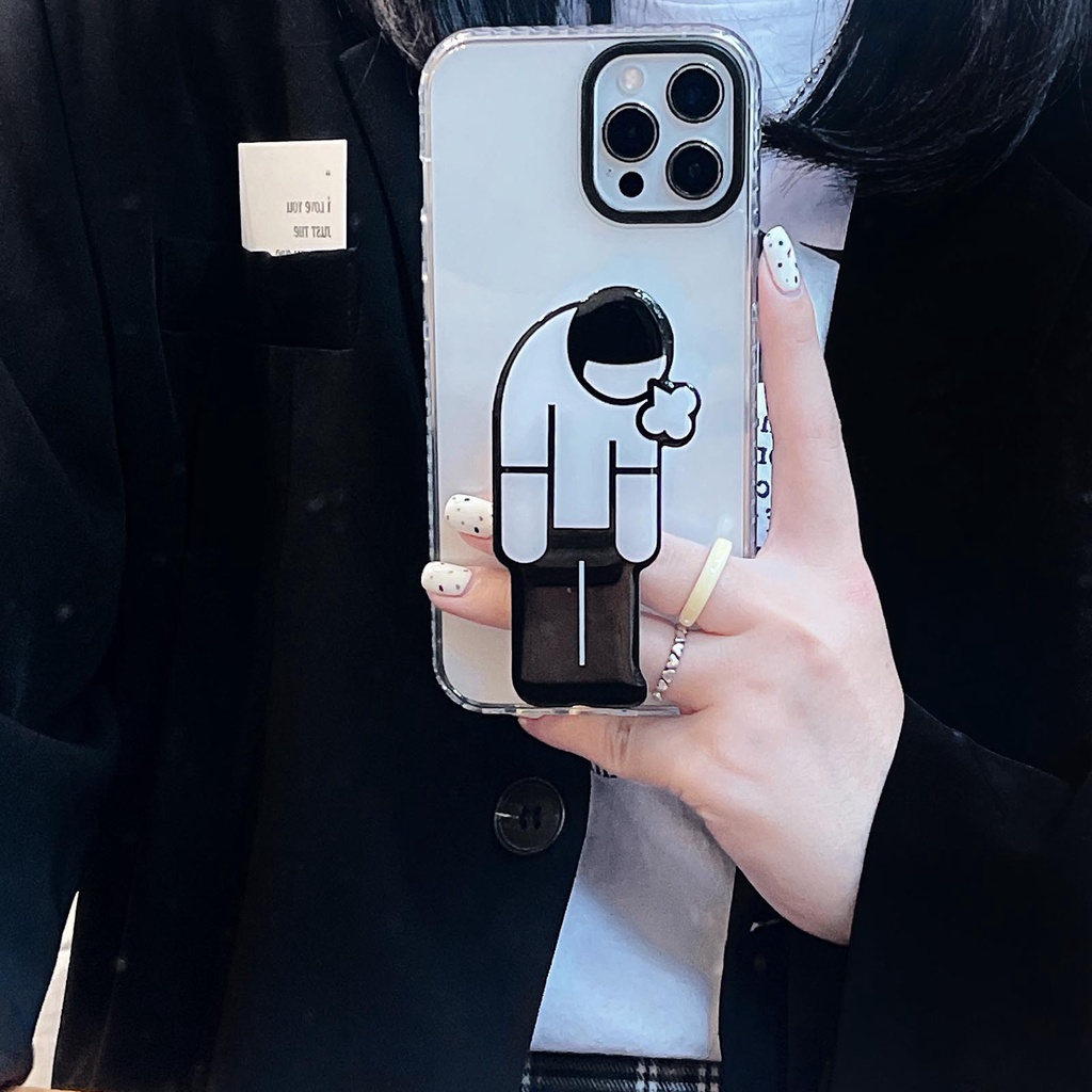 Ốp Điện Thoại Có Giá Đỡ Hình Người Vui Nhộn Cho Iphone 12 Pro Max 12 11 Pro Max X Xs Xr 8 7 Plus Se 2020