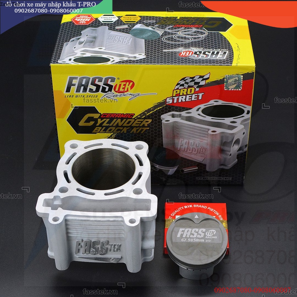 Bộ nòng kính trái nén Fasstek Racing 68mm, chân 36 V2 cho Exciter