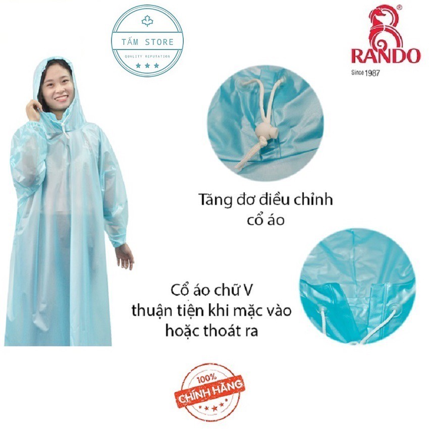 Áo mưa Rando Poncho EasyTrum (APPC10) free size bảo vệ toàn diện che chở cho người thân yêu của bạn