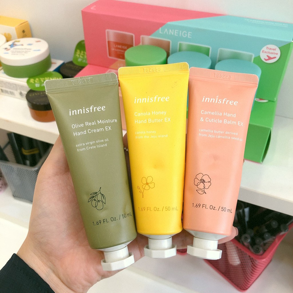 [Mã INCUBACK1416 hoàn 20K xu đơn 50K] [ CÓ BILL HÀN- ĐỦ CÁC MÙI] Kem Dưỡng Da Tay Innisfree Hand Butter EX 50ml