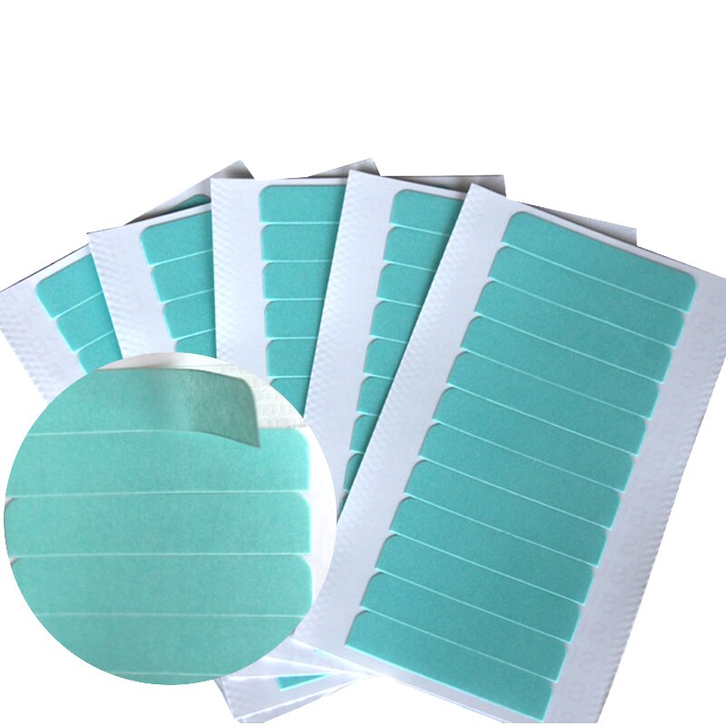 Bộ 5 Tấm 60 Miếng Băng Keo Hai Mặt 4cm * 0.8cm Chống Thấm Nước Dùng Nối Tóc Giả