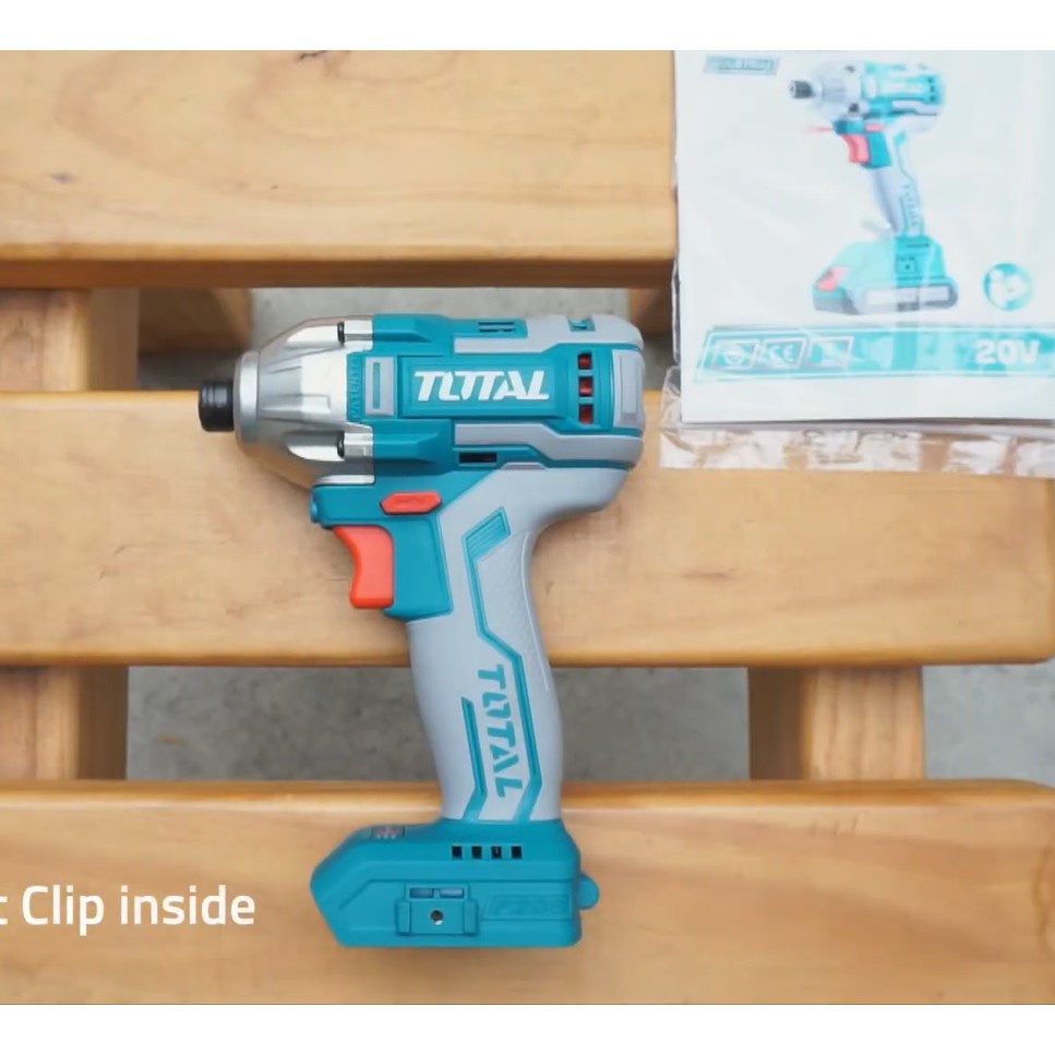 Máy siết vít dùng pin không chổi than TOTAL 20V TIRLI2002 Tặng Kèm theo 2 đầu siết mở bu lông và 3 mũi bắn tole