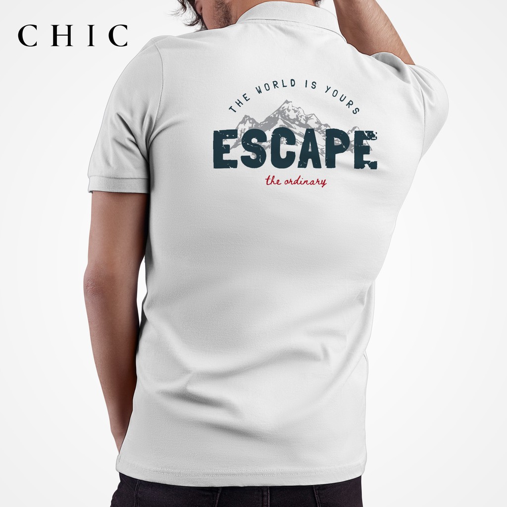 Áo Polo nam cổ bẻ Escape in 3D - Vải cá sấu CVC Cotton Cao Cấp - Thiết kế chuẩn form trẻ trung - CHICWEAR