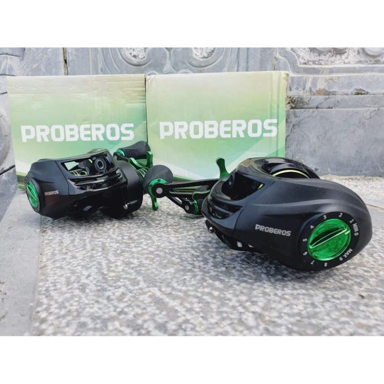 Máy Ngang Câu Lure Proberos Xanh Đen Chuyên Đồ Câu Lure Máy Ngang _ Lure Lóc
