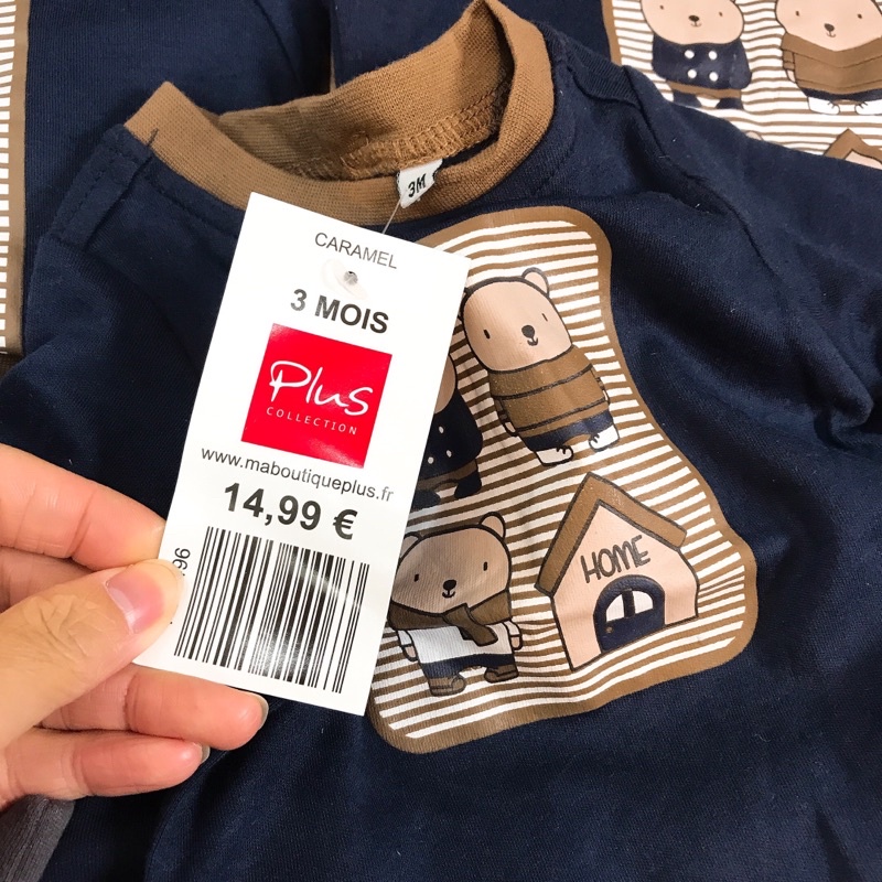 Bộ gấu bé trai 2 màu