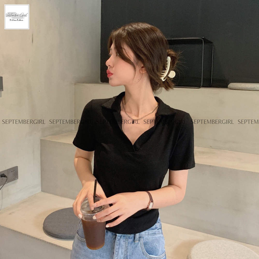 Áo polo kiểu nữ tôn body AO TOP NU 001V1 thời trang septembergirl