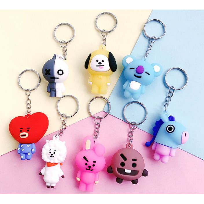  móc khóa mô hình BT21 nhựa đặc size 5cm  Kgia ngon