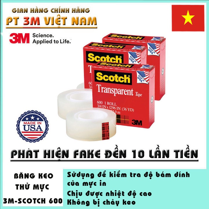 Băng keo thử mực, thử sơn 3M Scotch 600