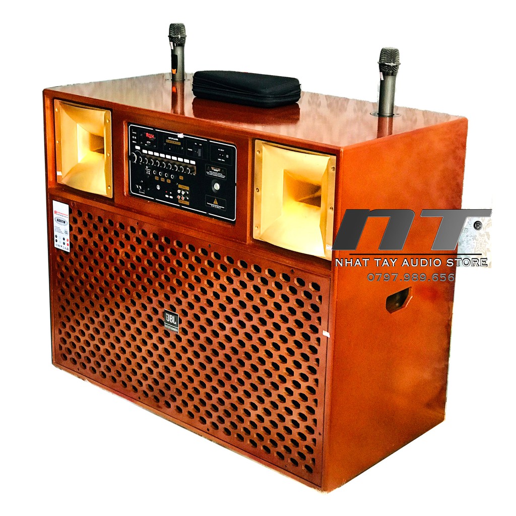 Loa kéo 4 tấc đôi - Loa karaoke BASS ĐÔI 4 TẤC, THÙNG GỖ - Công suất cực lớn hát karaoke cực hay - JBL 4545