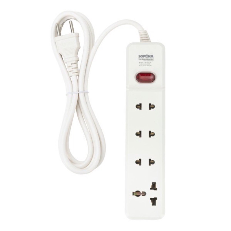 Ổ cắm điện lõi sứ Sopoka dài 2.5m , 4.5m chịu tải 2200W