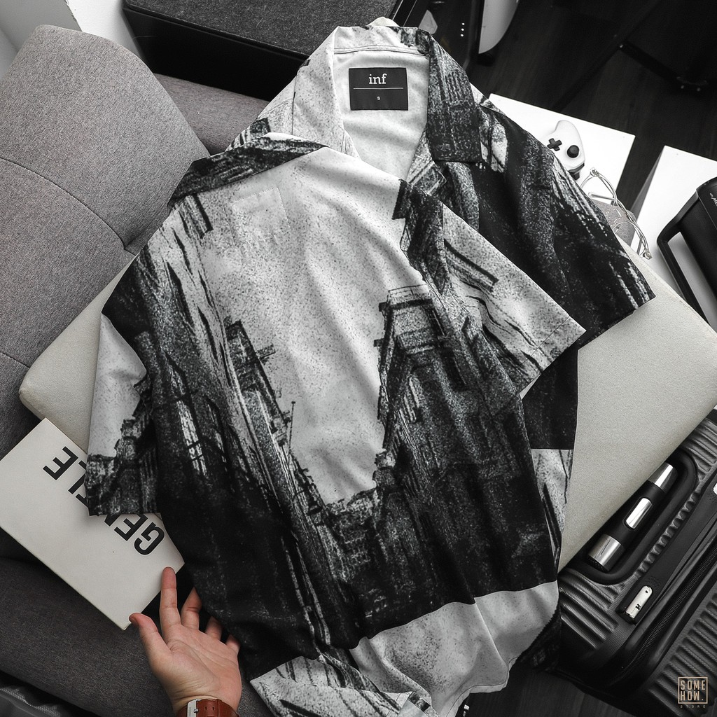 Áo Sơ Mi Nam In HT Street Thời Trang , Vải Cotton Lụa , INF SM005198 , SOMEHOW | BigBuy360 - bigbuy360.vn