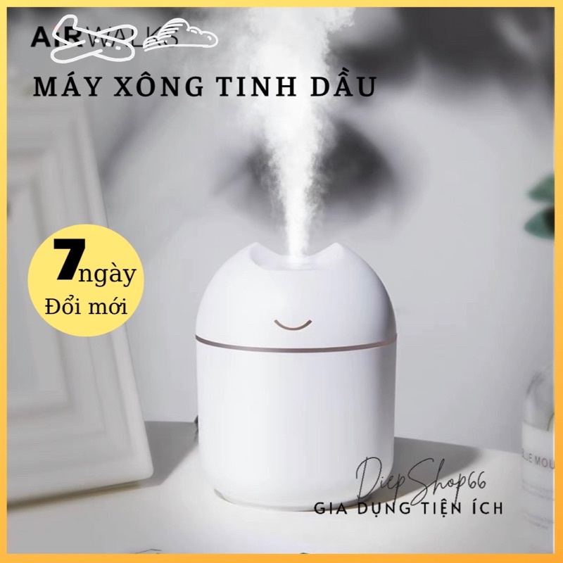 Máy xông tinh dầu -Khuếch tán tinh dầu SALE Máy phun sương mini 250ml -Máy phun sương tạo ẩm Kèm 2 chế độ MP6