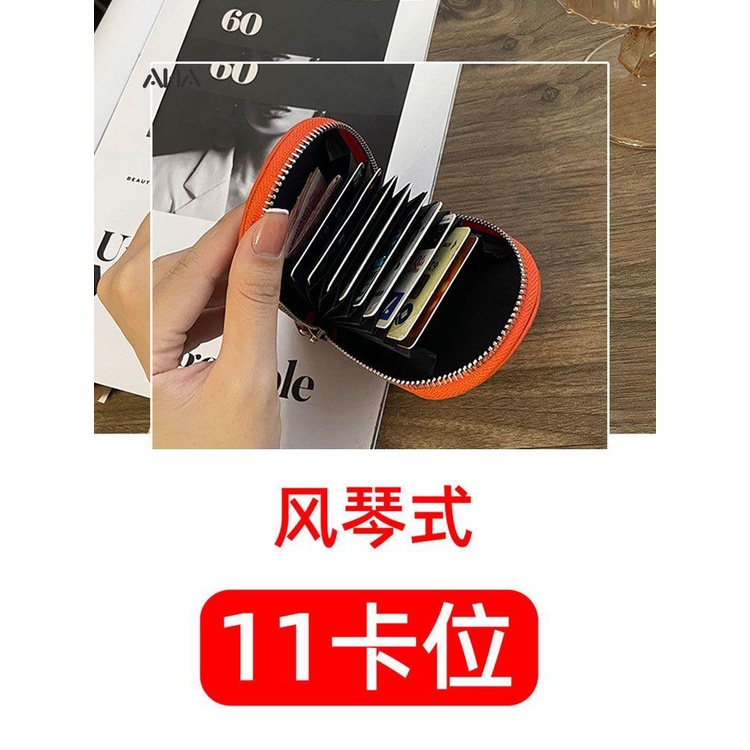 Ví AHA official chất liệu da thật siêu mỏng đựng nhiều thẻ thiết kế dễ thương cho nữ