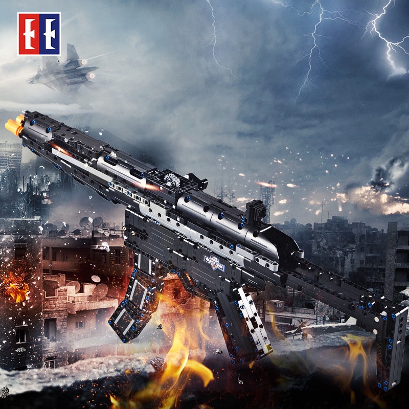 Đồ Chơi Lắp Ghép Kiểu Lego PUBG Free Fire Mô Hình MP5 CaDA Model C81006 với 617 PCS