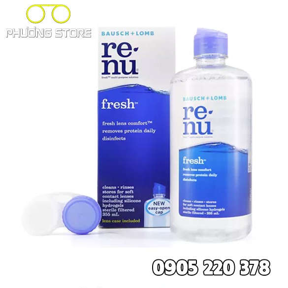 Combo nước ngâm lens & nhỏ mắt RENU