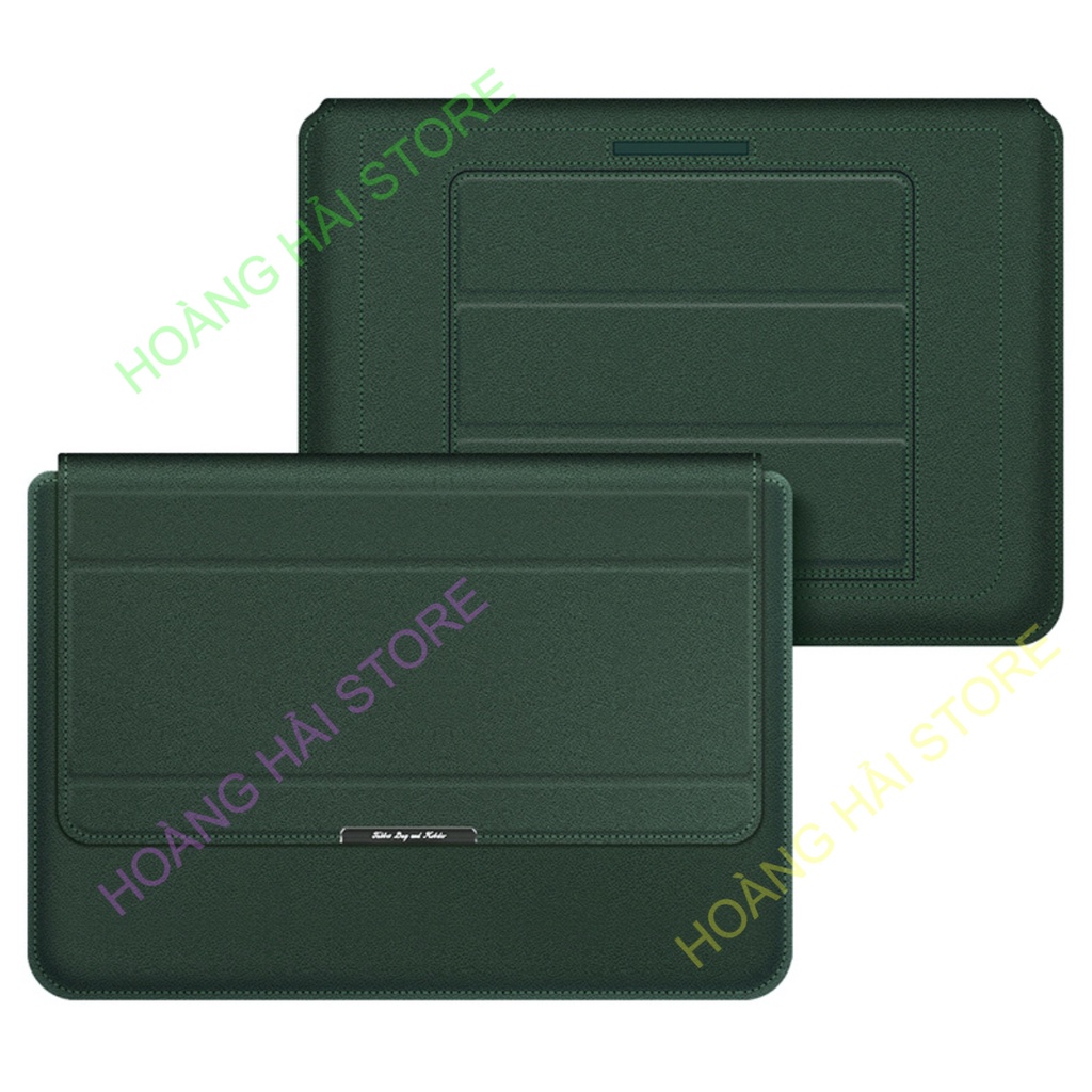Bao da chống sốc macbook túi chống sốc laptop kiêm giá đỡ tản nhiệt kèm ví đựng sạc chuột
