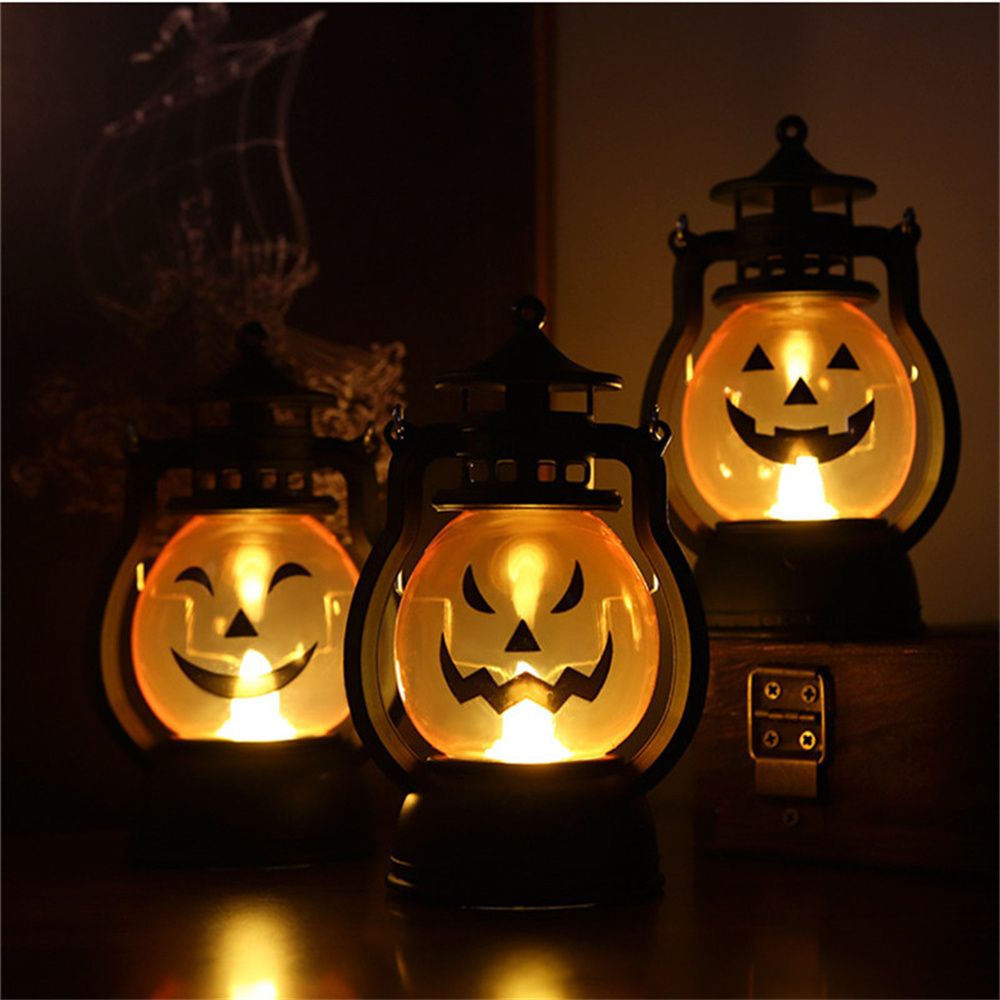 Lồng Đèn LED Hình Trái Bí Ngô Dùng Trang Trí Tiệc Halloween