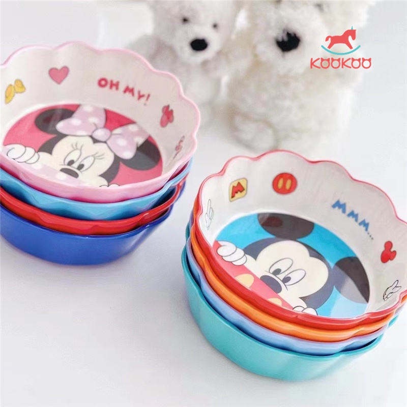 Tô Chén Ăn Dặm Cho Bé Disney Mickey Elsa Bát Ăn Dặm Bát Gốm Sứ Cao Cấp Hình