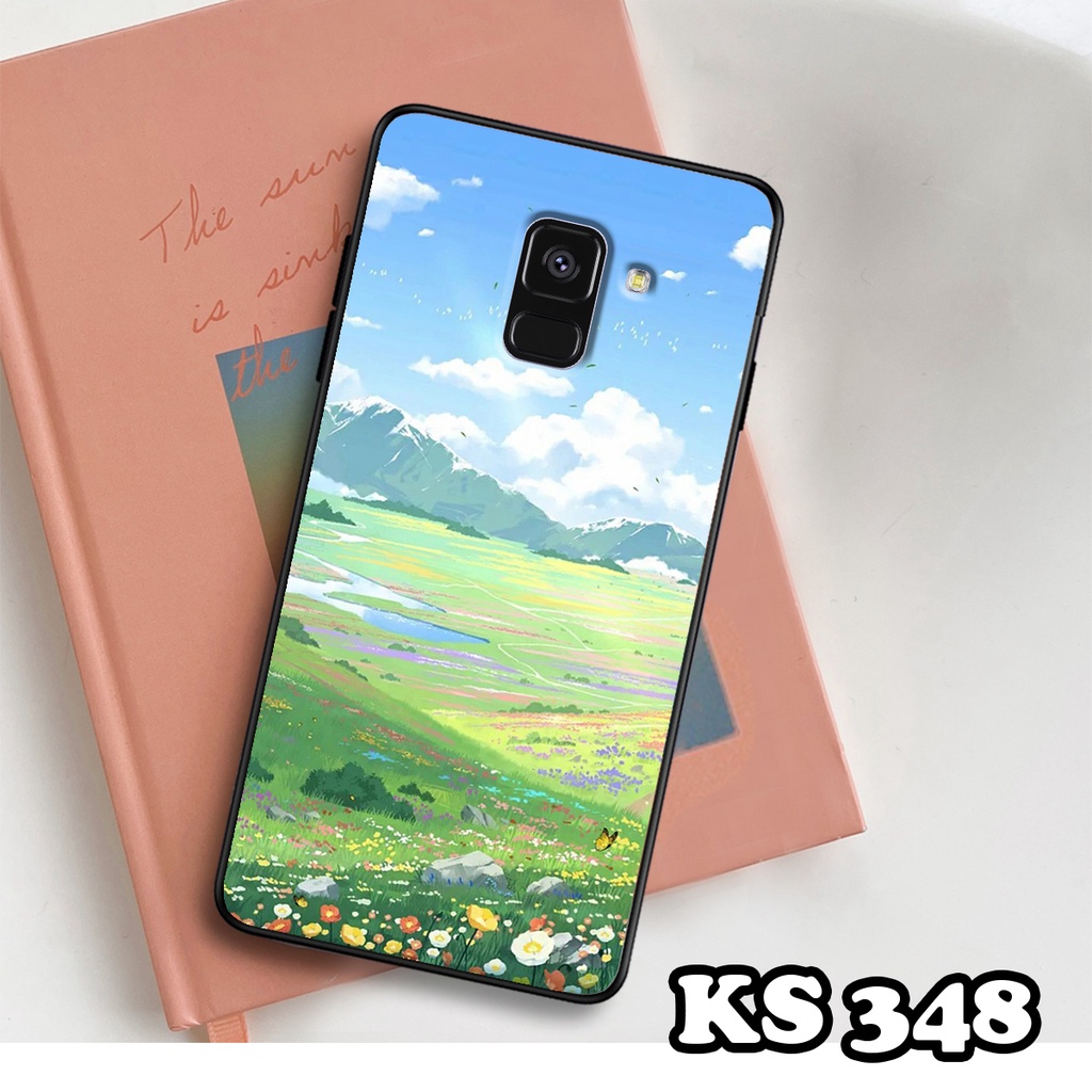 Ốp lưng Samsung A8 2018 - A8 Plus - A8 Star - Ốp Samsung in hình Cánh đồng hoa - Chất liệu TPU siêu bền