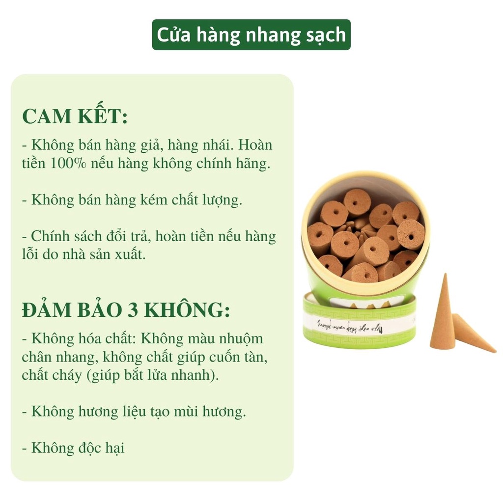 Nụ trầm hương cao cấp Nhang Xanh nụ lớn 30 viên - 100% tự nhiên, không hóa chất độc hại