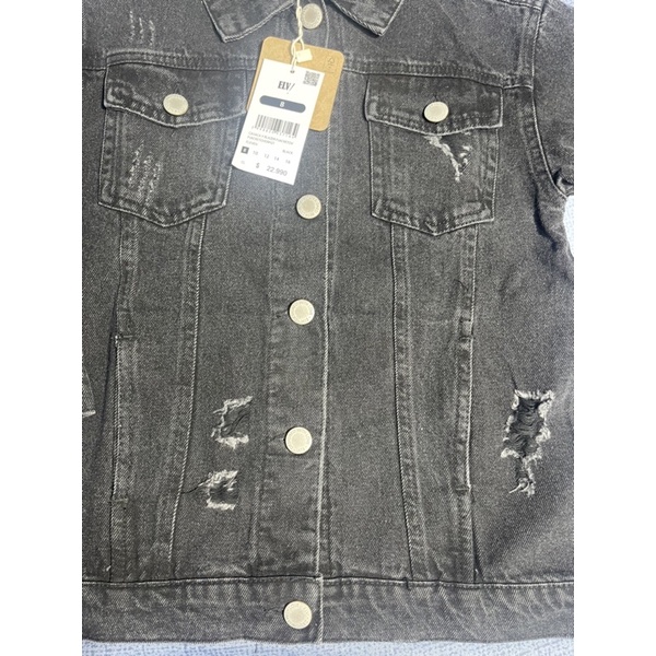 Áo bò bé trai ELV 4-15 tuổi  Áo khoác bò denim xuất dư 0822