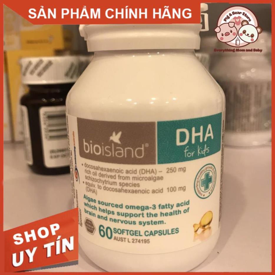 (CHUẨN AIR) DHA Xanh BIO ISLAND Cho bé từ 7 Tháng (60 viên)