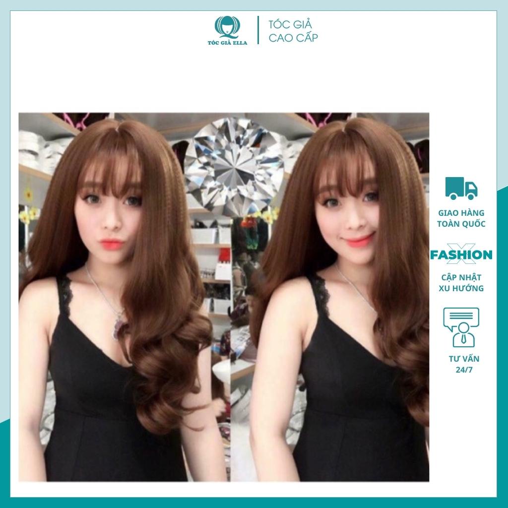 Tóc giả cả đầu ❤️FREESHIP❤️ Tóc giả nguyên đâug bấm phồng tặng kèm lưới
