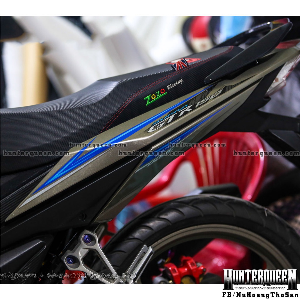 Tem rời cao cấp chất liệu candy dán xe Winner V1 GTR, dán xe màu xám. Decal chống nước, bền màu, độ dính cực kỳ cao