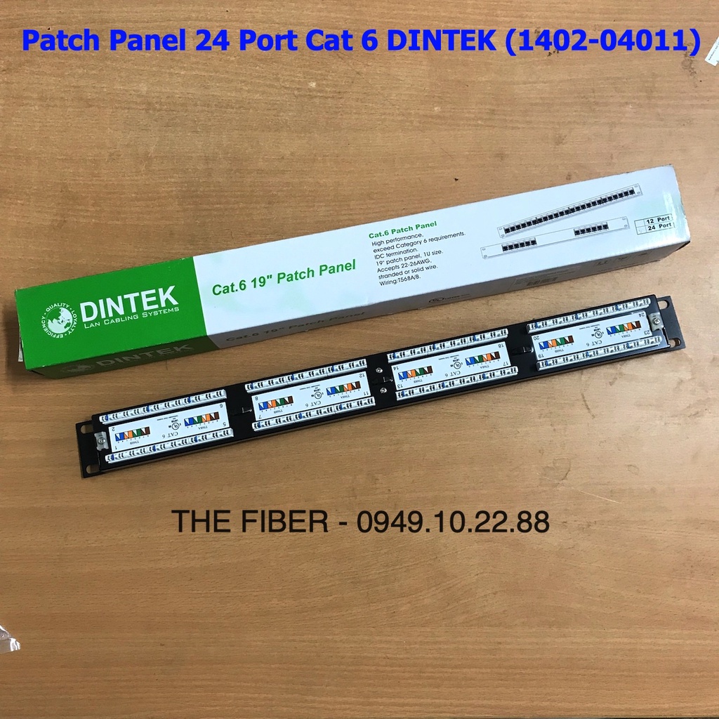 Patch Panel 24 Port CAT6 DINTEK (1402-04011)