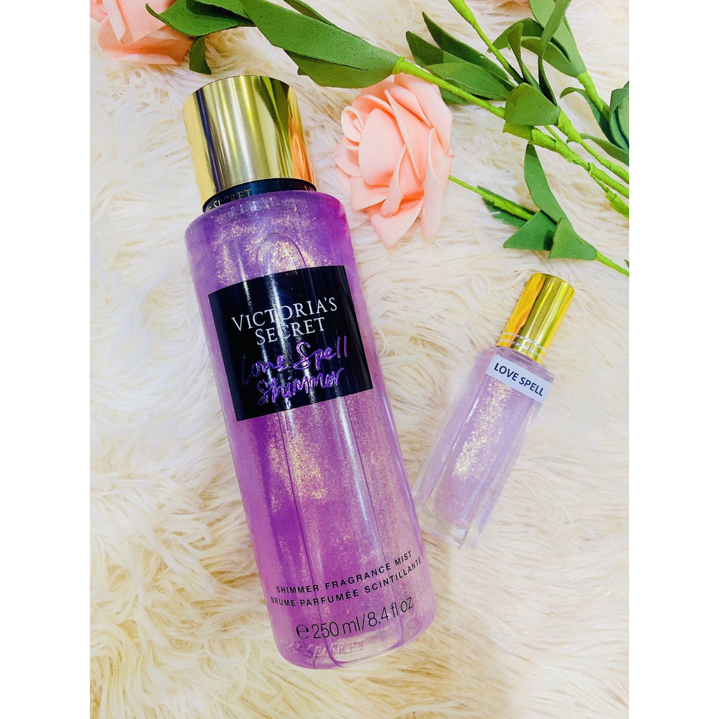 { 20 ml } Xịt toàn thân body mist VICTORIA’S SECRET Love Spell Shimmer