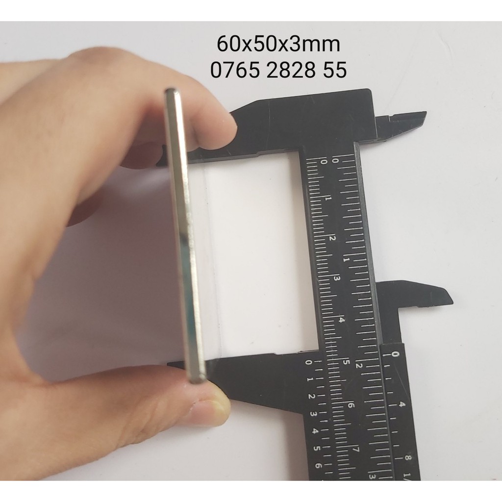 Nam châm 60x50x3mm , Nam châm viên đất hiếm lực siêu mạnh