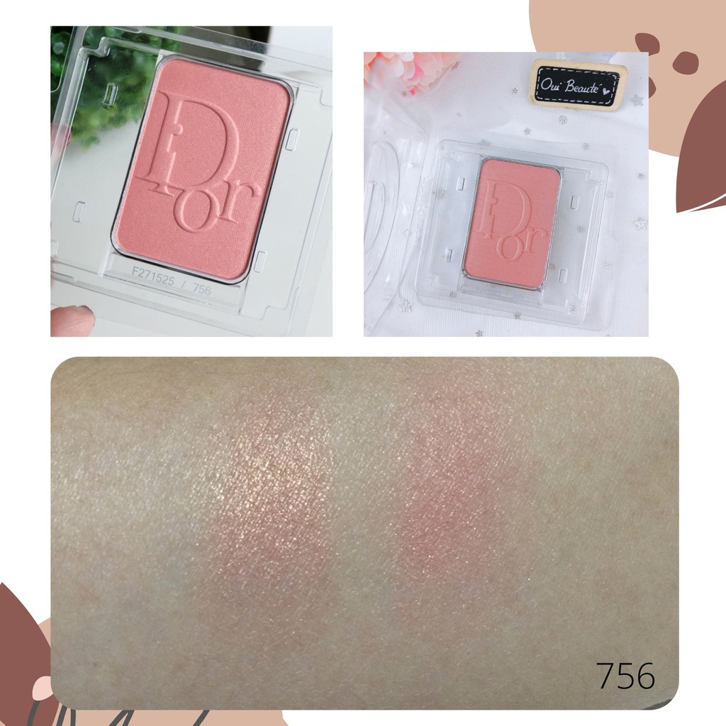 Phấn má hồng Dior Diorskin Refill - màu 756,939 unbox Ouibeaute