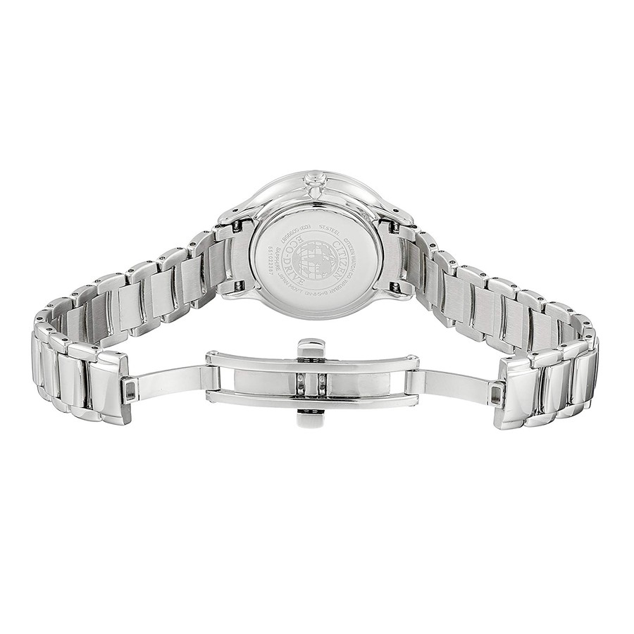 Đồng Hồ Nữ Citizen Đính Kim Cương Dây Thép Không Gỉ EM0380-65D - Mặt Xà Cừ