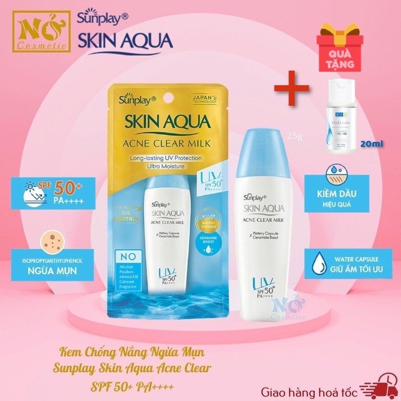 Sữa Chống Nắng Dưỡng Da Ngừa Mụn Sunplay Skin Aqua Acne Clear SPF 50+ PA++++(25g