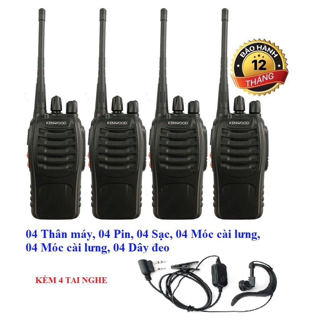 Bộ 4 Bộ Đàm cầm tay Kenwood TK608