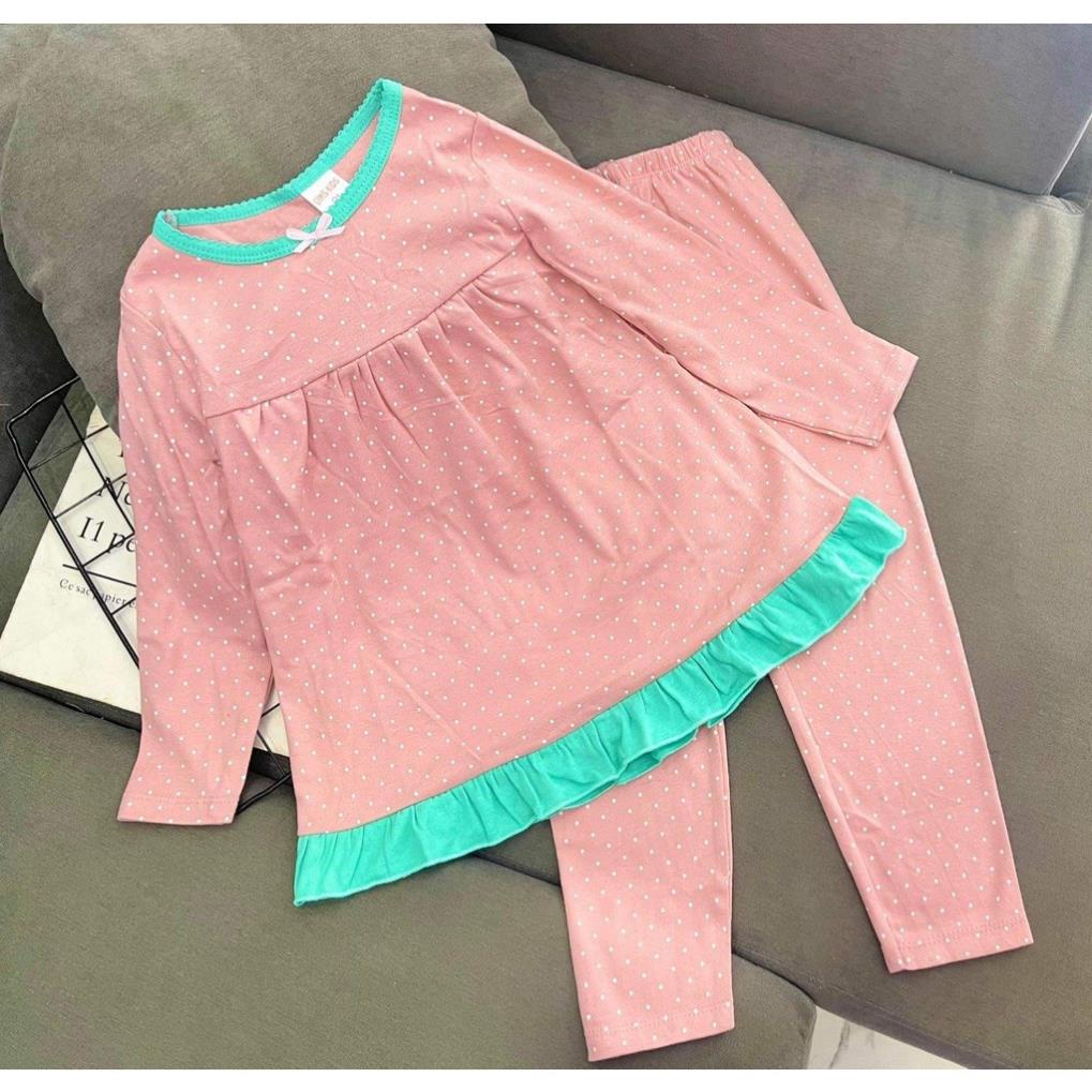 Bộ tay dài quần dài babydoll thun Borip xuất 4c loại 1 Quần áo cho bé 22-45kg pikakidsqatexuongsi_q9