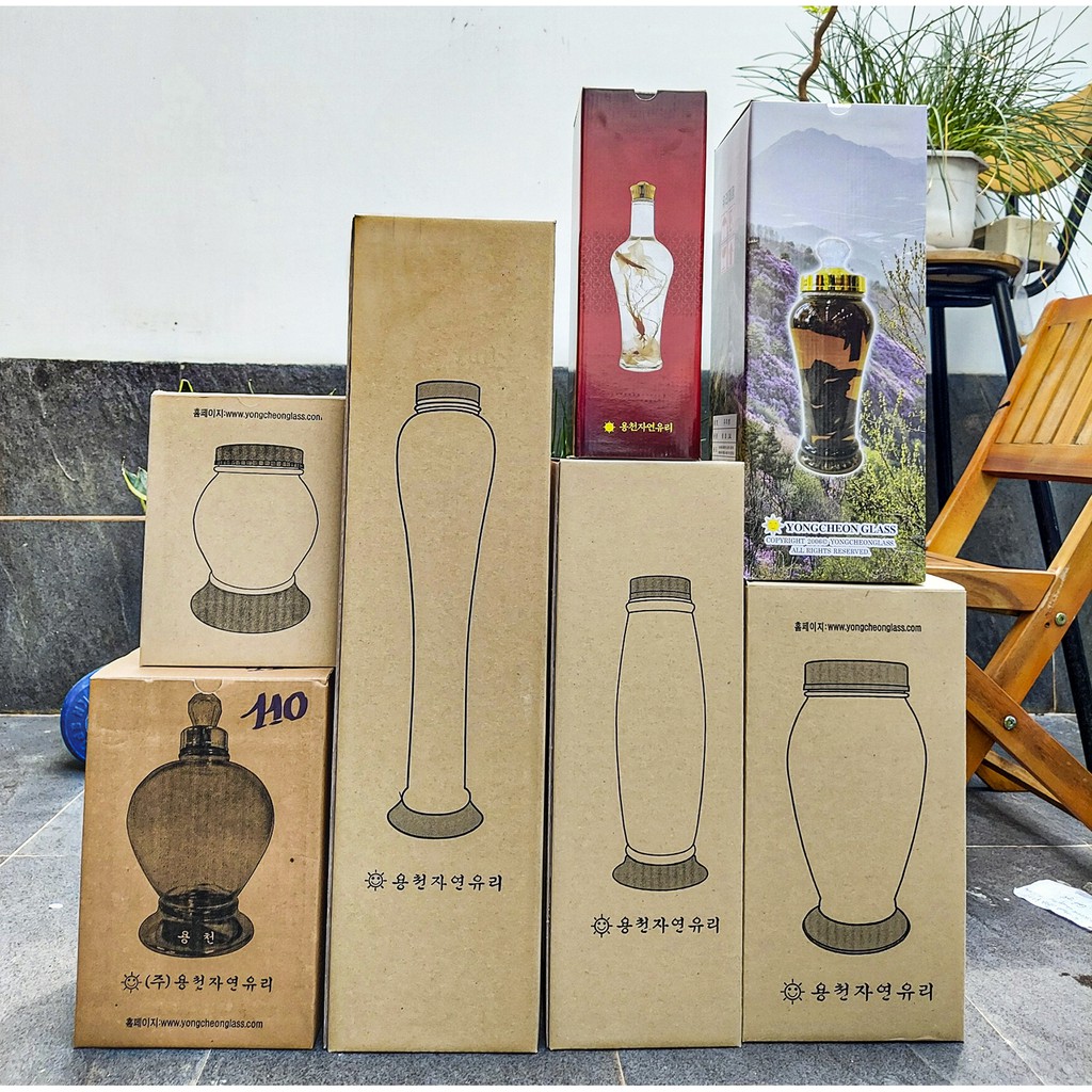 Bình thủy tinh Ngâm rượu 3L HÀN QUỐC YongCheon hình Trụ Cầu dẹt No41. Hàng cao cấp - Phóng to sâm - Bảo vệ sức khỏe. | BigBuy360 - bigbuy360.vn