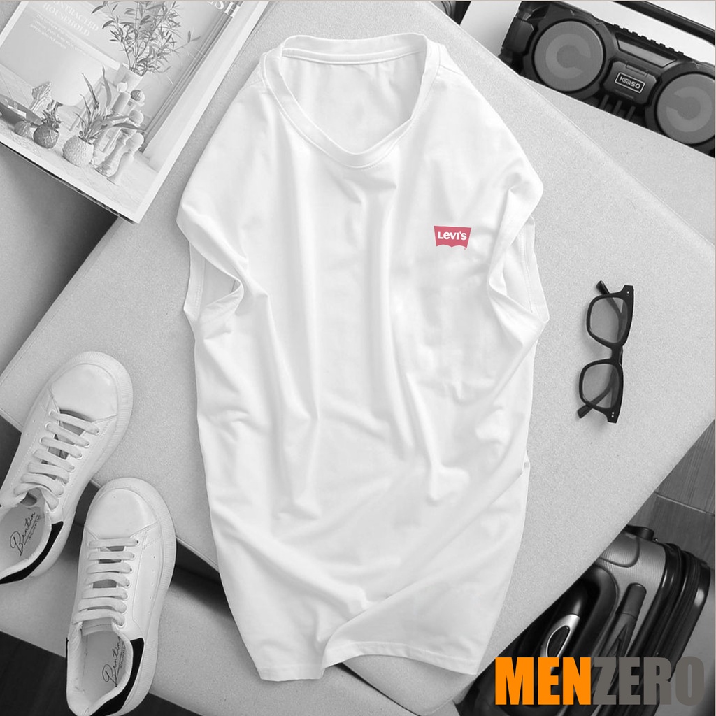 Áo Thun Nam Cotton Tanktop Không Tay Sát Nách Rộng Logo Mẫu | BigBuy360 - bigbuy360.vn