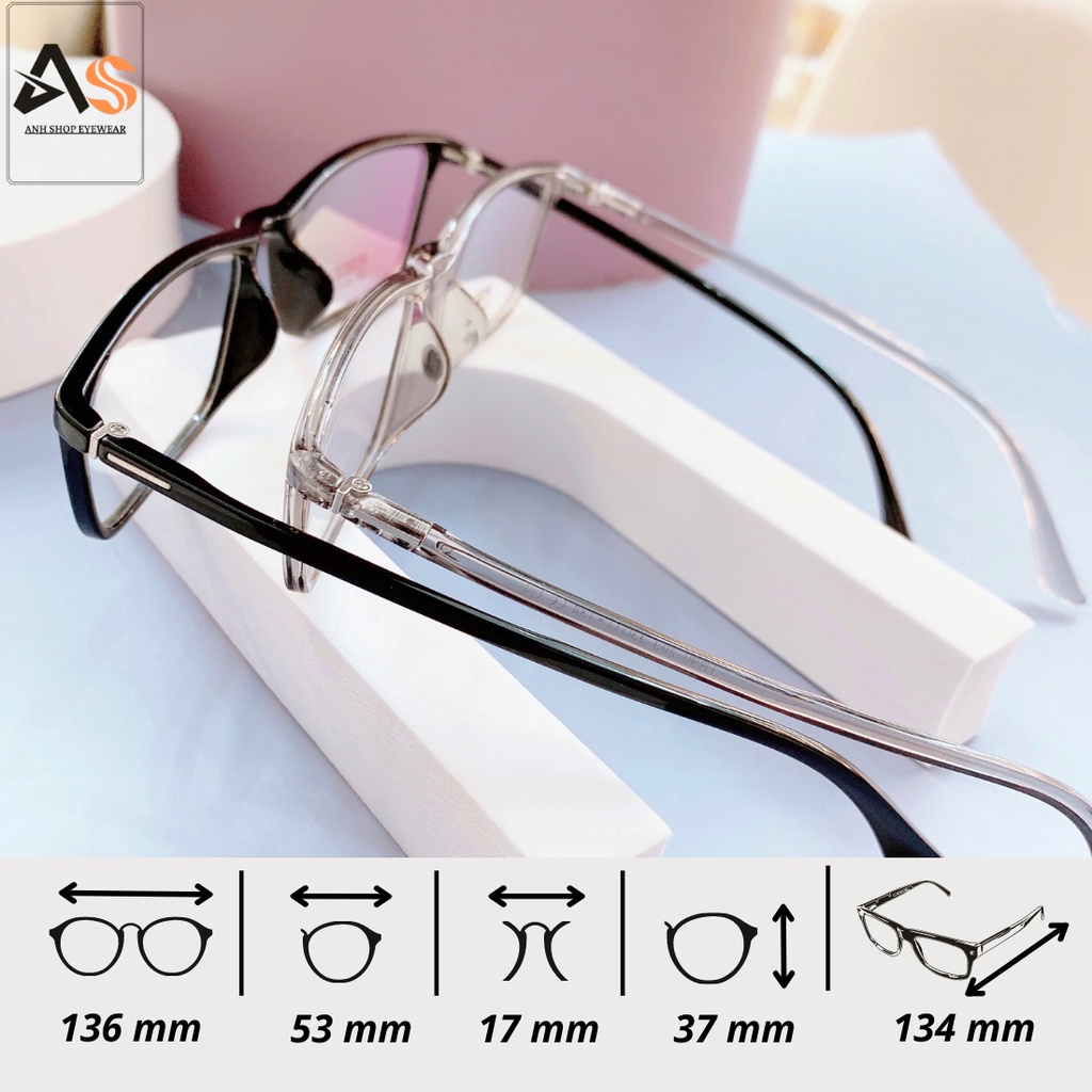 Gọng kính nhựa dẻo nam nữ kiểu dáng thời trang đơn giản dễ hợp với nhiều khuôn mặt 205